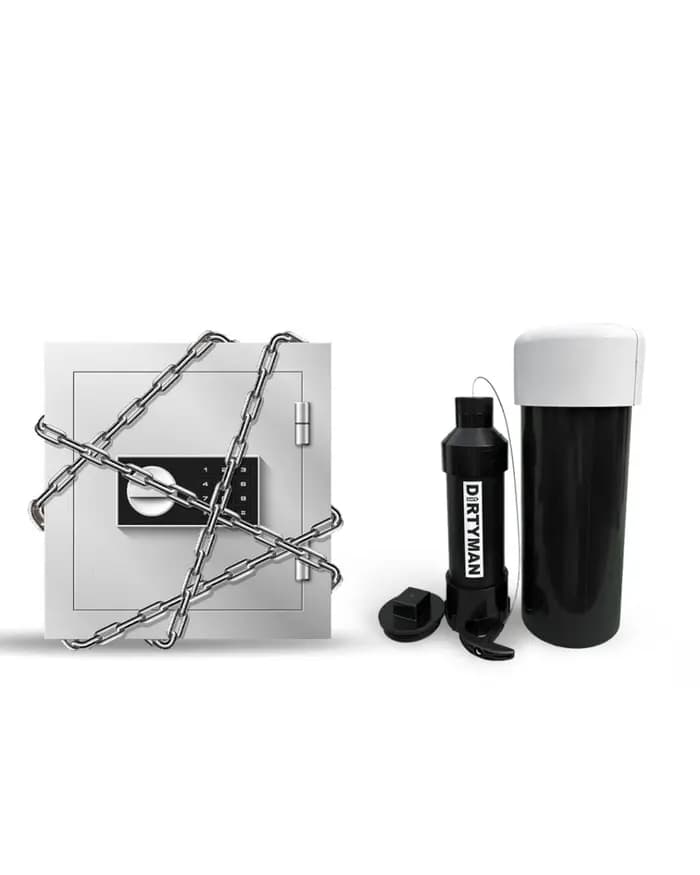 Dirty Man Safe — coffre-fort étanche enterré dans le jardin