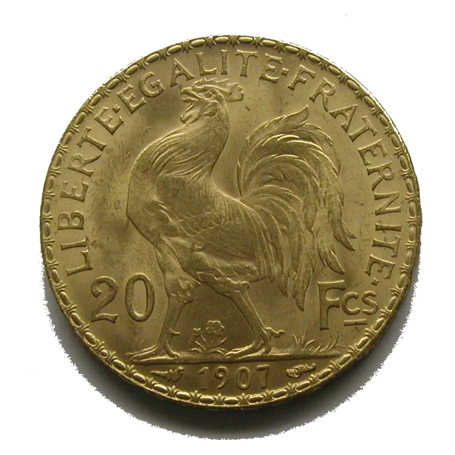 20 Francs Marianne Coq Or (Revers)