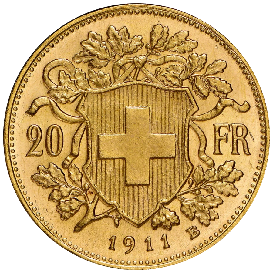 20 Francs Suisse Or (Vreneli) (Revers)