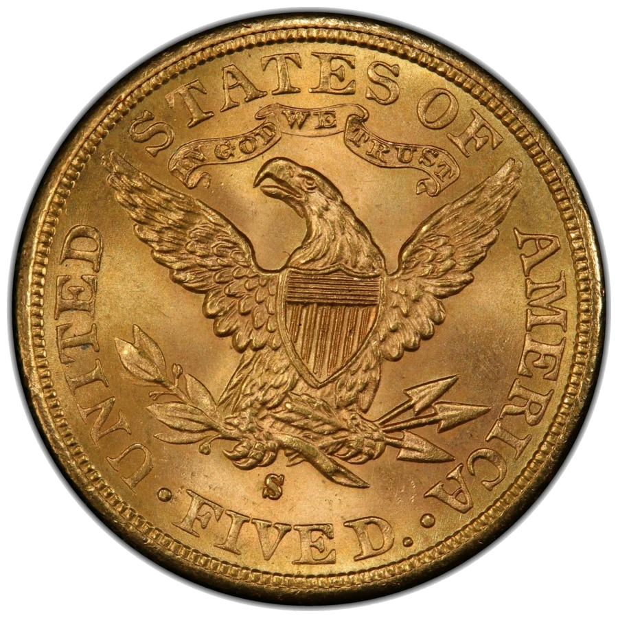 5 Dollars Or Half Eagle (Revers)