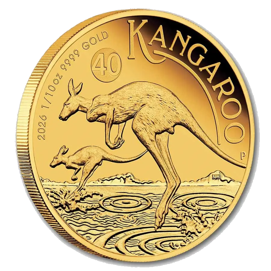 Kangourou 1/10 Oz Or (Revers)