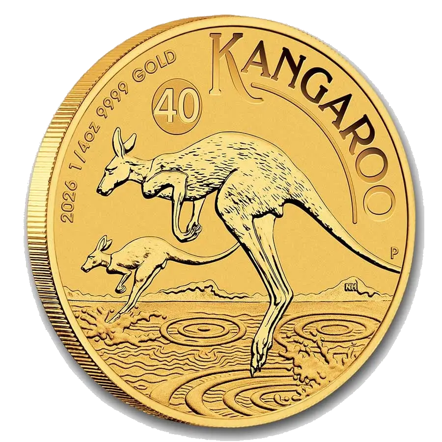 Kangourou 1/4 Oz Or (Revers)