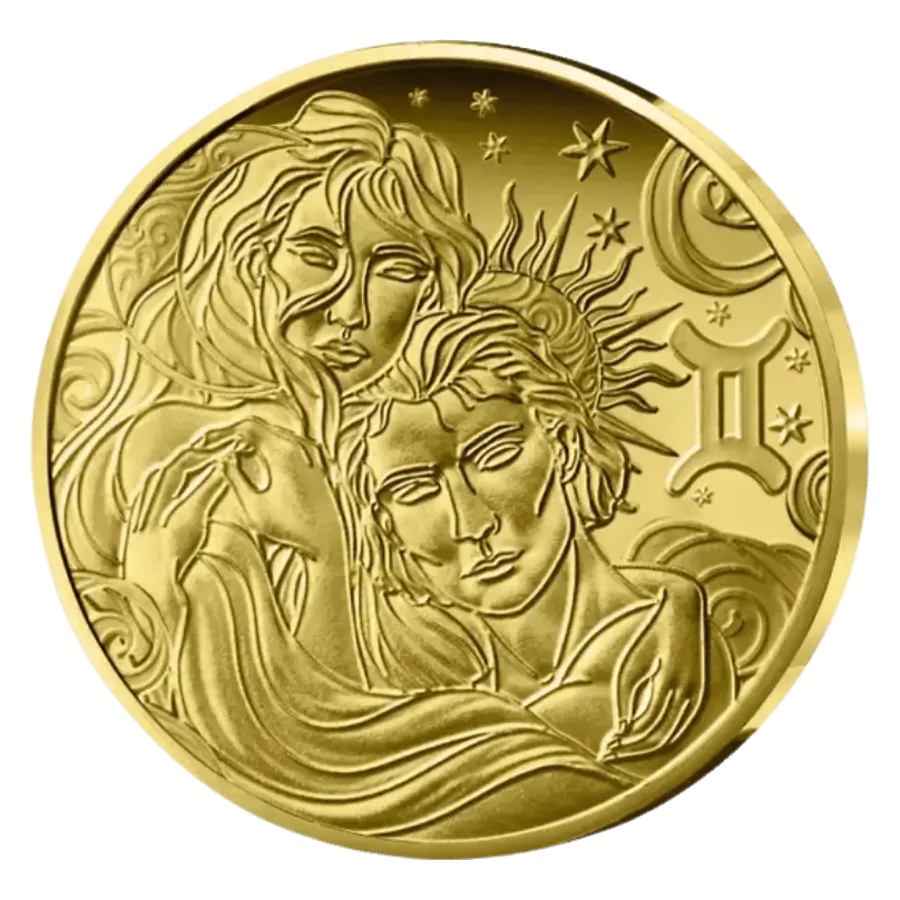 Zodiaque Gémeaux 2026 Or (Avers)