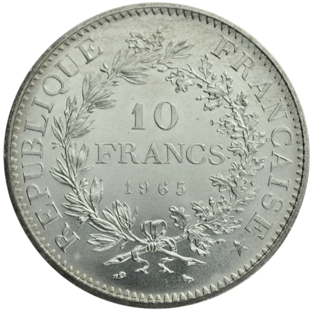 10 Francs Hercule Argent (Revers)