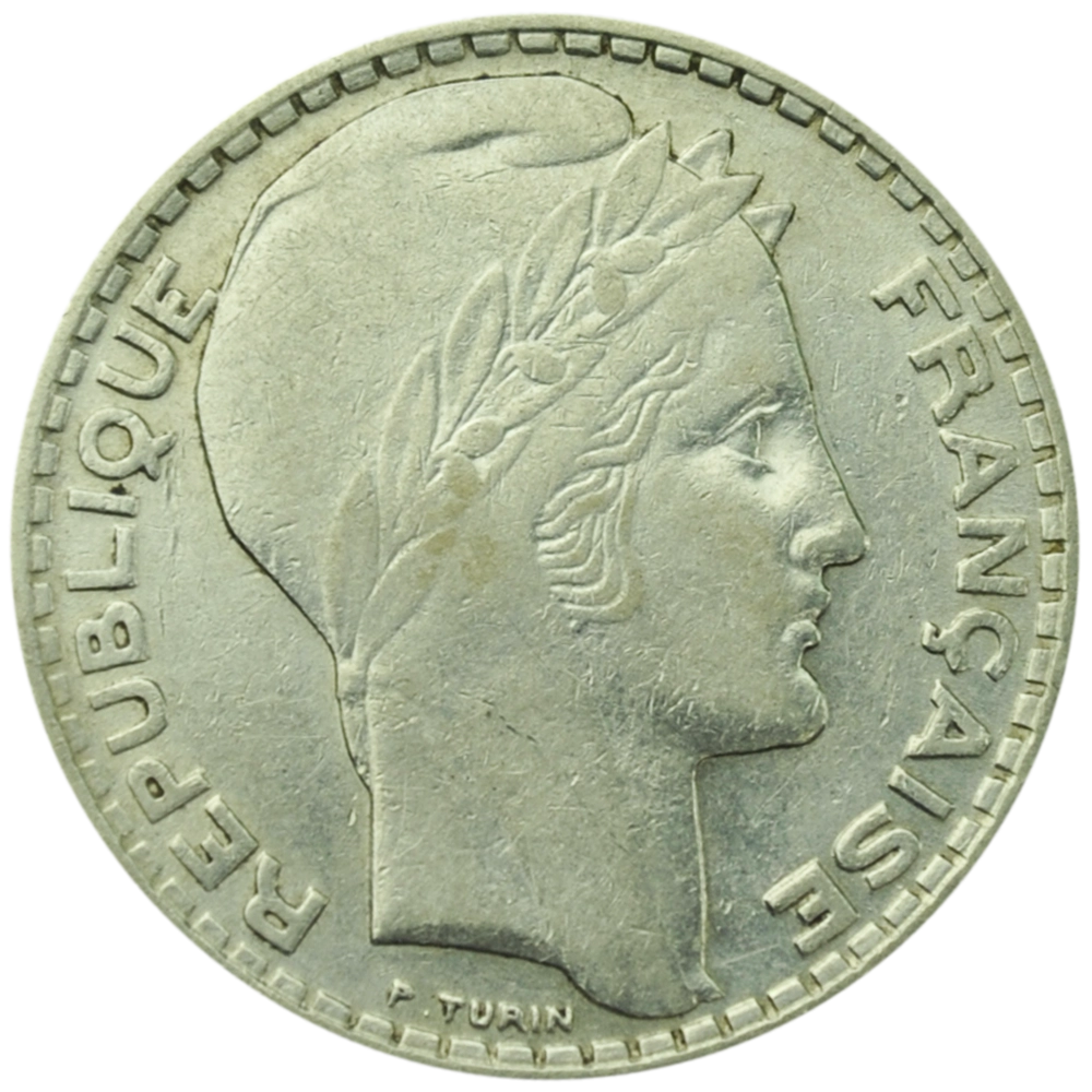 10 Francs Turin Argent (Avers)