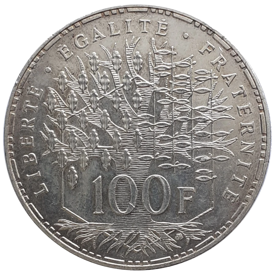 100 Francs Argent Panthéon (1982-2002) (Revers)